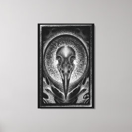 Raven Skull Leinwanddruck