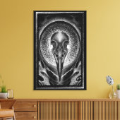 Raven Skull Leinwanddruck (Insitu (Wohnzimmer))