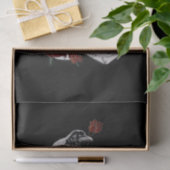 Raven, Skull & Rose Geschenkpapier Seidenpapier (Geschenk)