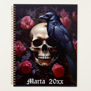 Raven Skull und Rose Planer