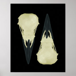 Raven Skulls Poster