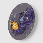 Raven Sky Folklore Große Wanduhr (Winkel)