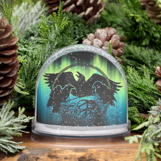 Raven Snow Globe Personalized Raven Snow Globes Schneekugeln (Winter)