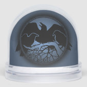 Raven Snow Globe Personalized Raven Snow Globes Schneekugeln (Vorderseite)