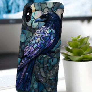 Raven Stained Glass Style (Faux) Case iPhone Cover 16 Pro Hülle