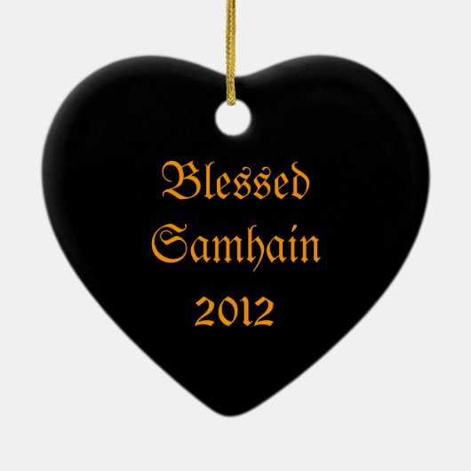 Raven Stated Glass Custom Samhain Heart Ornament (Hinten)