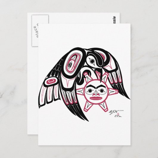 Raven Stealing the Sun Postkarte (Vorne/Hinten)