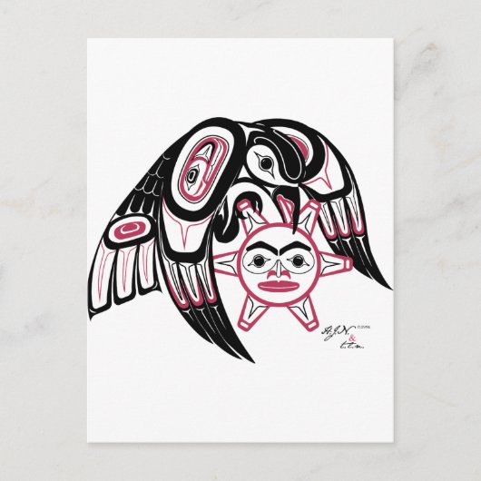 Raven Stealing the Sun Postkarte (Vorderseite)