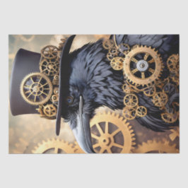 Raven Steampunk Art Seidenpapier