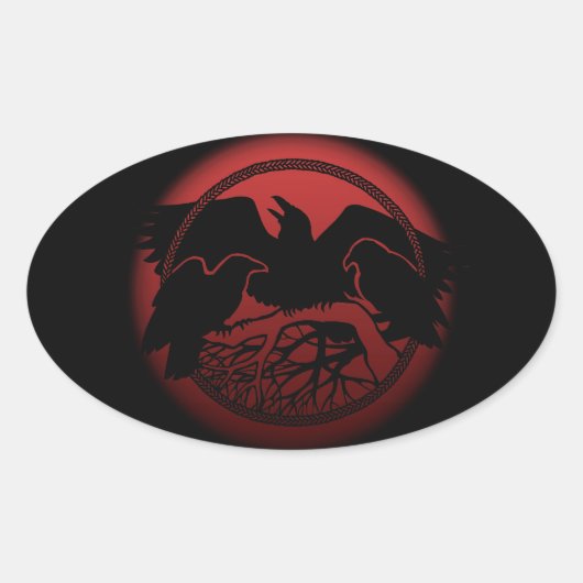Raven Stickers Native Wildlife Raven Art Stickers (Vorderseite)