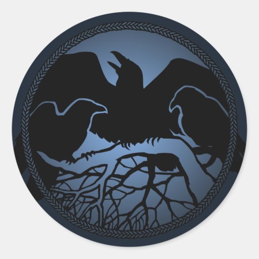Raven Stickers Raven gibt Raven Crow Art Stickers (Vorderseite)