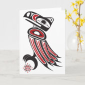 Raven stiehlt die Sonne Karte (Gelbe Blume)