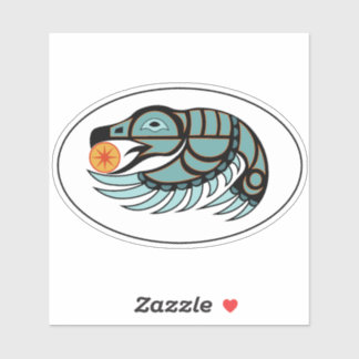 Raven stiehlt die Sonnenaufkleber Aufkleber