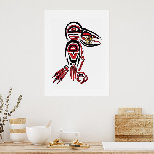 Raven Sun Poster (Küche)