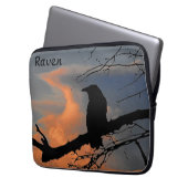 Raven Sunset Tree and Clouds Laptopschutzhülle (Vorderseite Links)