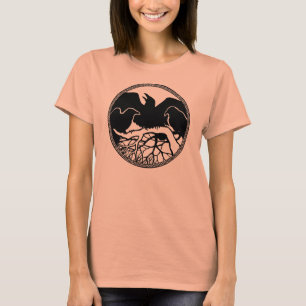 Raven T - Shirt Raven Crow Art Ladys Shirt
