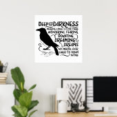 Raven (tief in die Dunkelheit hinein) von Edgar Al Poster (Heimbüro)