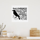 Raven (tief in die Dunkelheit hinein) von Edgar Al Poster (Küche)
