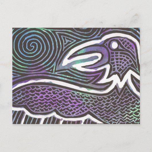 Raven Totem Postkarte (Vorderseite)
