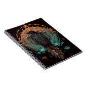 Raven Totem , Spirit Animal Crow Notebook Notizblock (Rechte Seite)