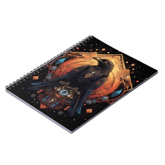 Raven Totem, Spirit Crow Notebook Notizblock (Linke Seite)