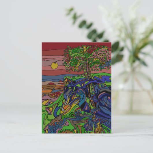 Raven Tree Postkarte (Stehend Vorderseite)