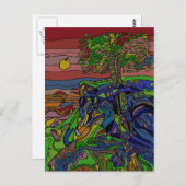 Raven Tree Postkarte (Vorne/Hinten)