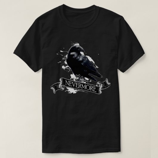 Raven TShirt Allan Poe Raven Nevermore (Design vorne)