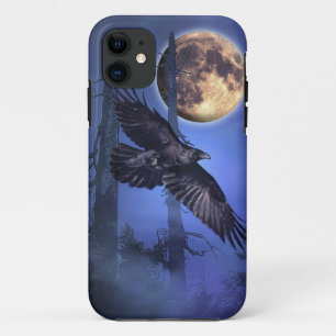 Raven und Moon Fantasy iPhone-Hülle iPhone 11 Hülle