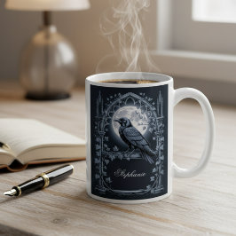 Raven Under Moon Gothic Midnight Kaffeetasse
