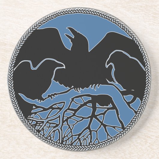 Raven Untersetzer Raven Gift Raven & Crow Art Deco (Vorne)
