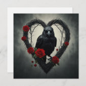 Raven Valentine's Feiertagskarte (Vorne/Hinten)