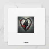 Raven Valentine's Feiertagskarte (Rückseite)