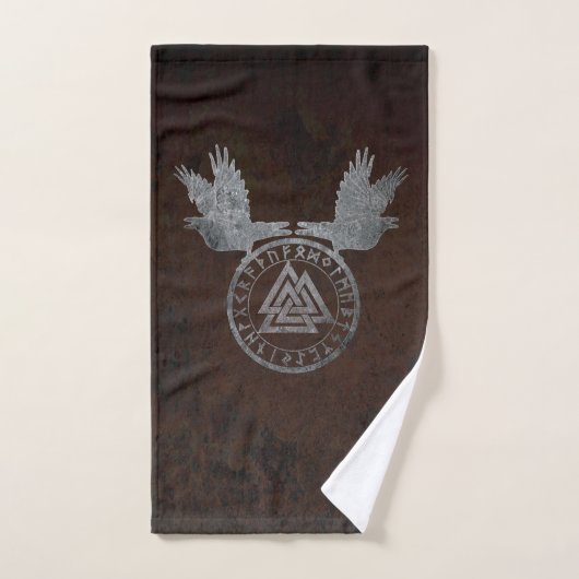Raven Valknut Design Badhandtuch Set (Handtuch)