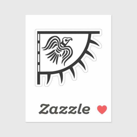 Raven Viking Banner Aufkleber (Blatt)