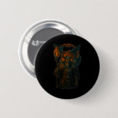 Raven Viking Halloween Design Norse Sorcermoon Button (Vorne & Hinten)