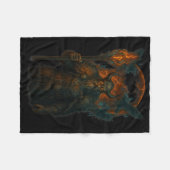 Raven Viking Halloween Design Norse Sorcermoon Fleecedecke (Vorderseite (Horizontal))