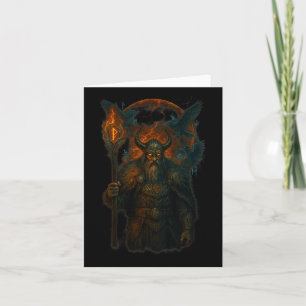 Raven Viking Halloween Design Norse Sorcermoon Karte