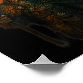 Raven Viking Halloween Design Norse Sorcermoon Poster (Ecke)