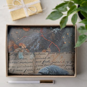 Raven Vintag Calligraphy Decoupage Tissue Seidenpapier (Geschenk)