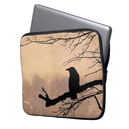 Raven von Aexandra Cook Laptopschutzhülle (Vorderseite Links)