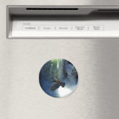 RAVEN & WASSERFALL Naturgeschenke Magnet (In Situ (Geschirrspüler))