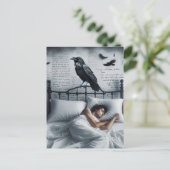 Raven Watches über den persönlichen Schlaf Postkarte (Stehend Vorderseite)