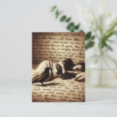 Raven Watches über Frauenschlafen Postkarte (Stehend Vorderseite)