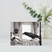Raven Watching Sleeping Pop Postkarte (Stehend Vorderseite)