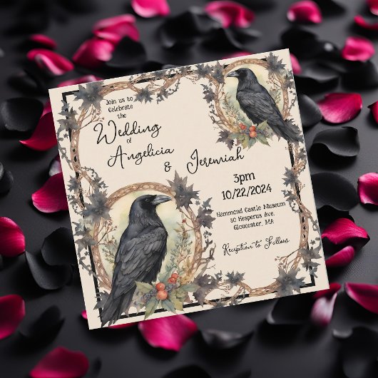 Raven Wedding Einladung