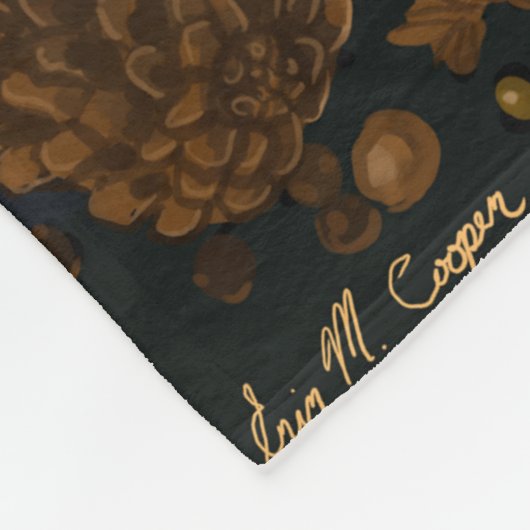 Raven Winged Autumn Magic Cat Fleecedecke (Ecke)