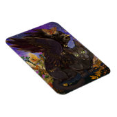Raven Winged Autumn Magic Cat Magnet (Rechte Seite)