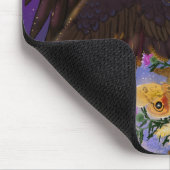 Raven Winged Autumn Magic Cat Mousepad (Ecke)