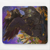 Raven Winged Autumn Magic Cat Mousepad (Vorne)